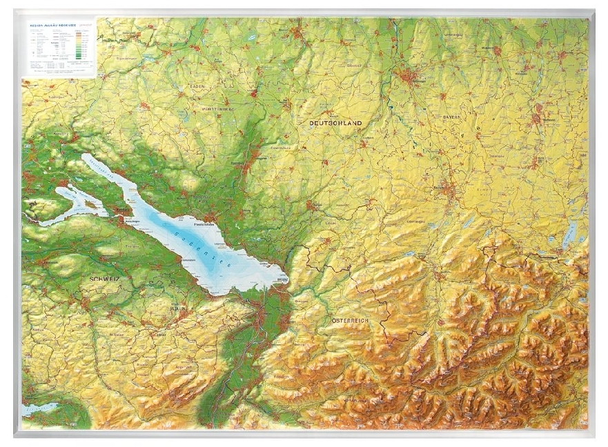 Weitere Ansicht: Relief Allgäu Bodensee 1:200.000, Reliefkarte | André Markgraf, Mario Engelhardt