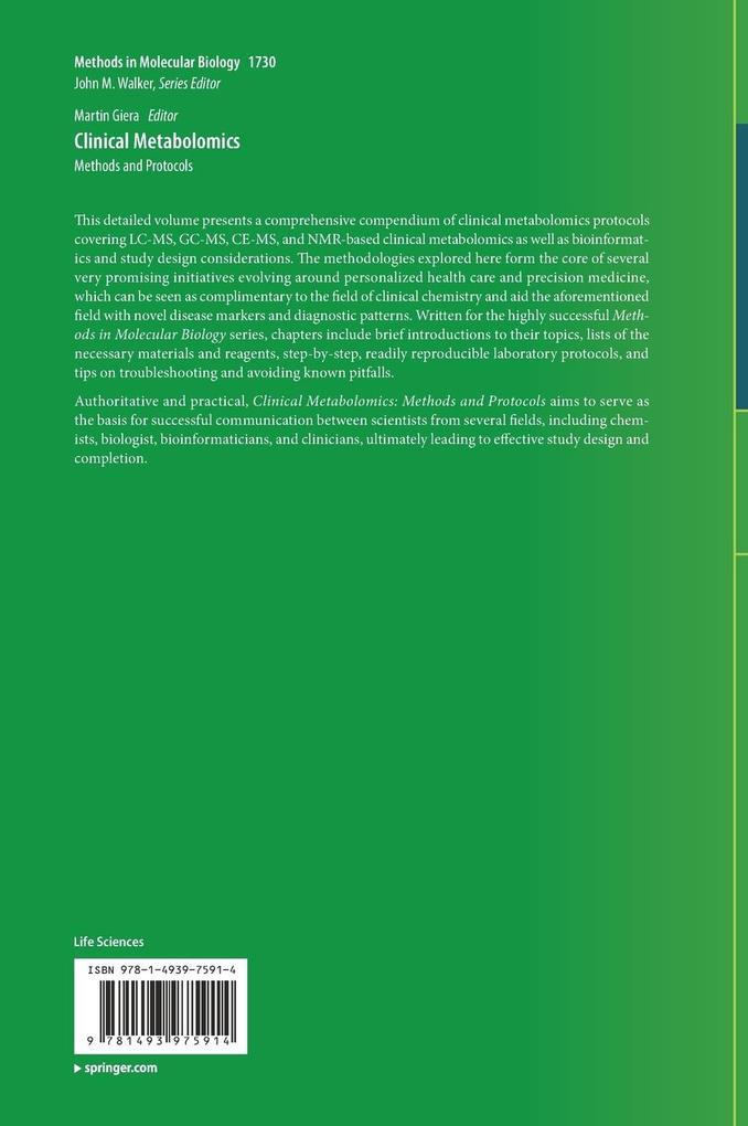 Weitere Ansicht: Clinical Metabolomics