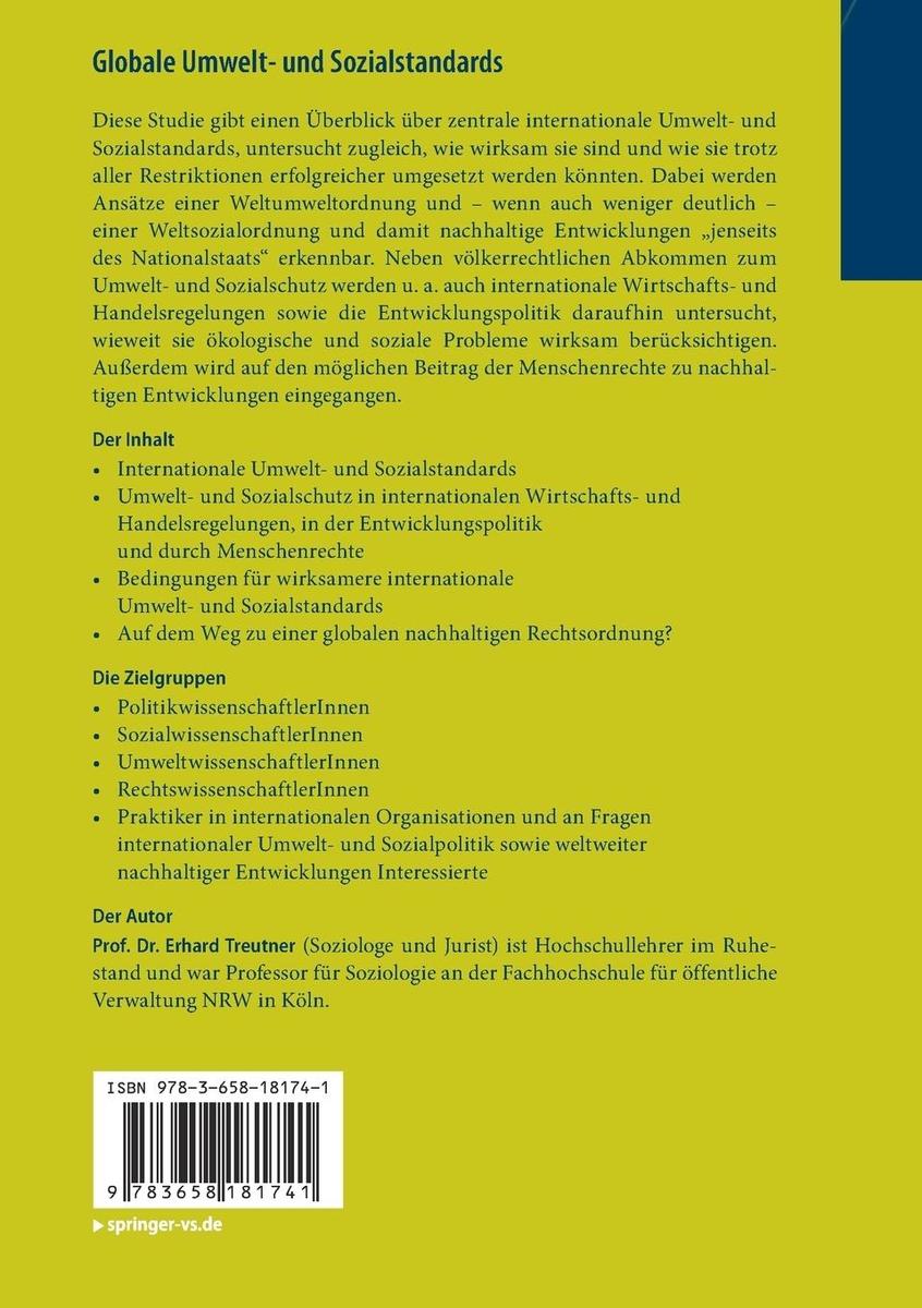 Weitere Ansicht: Globale Umwelt- und Sozialstandards | Erhard Treutner