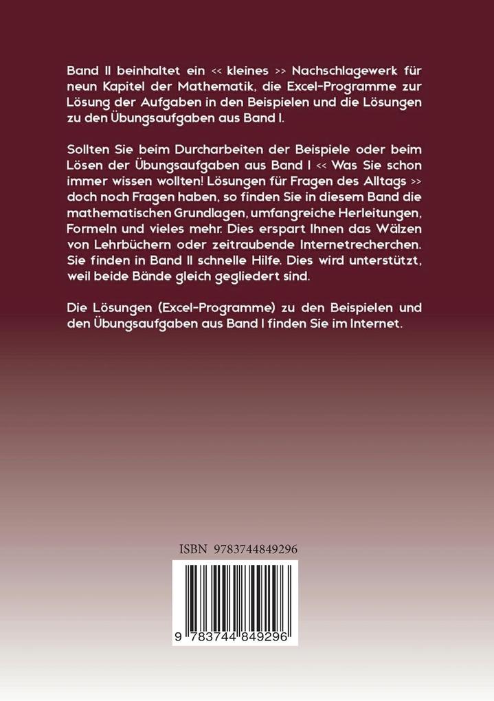 Weitere Ansicht: Nachschlagewerk, Lösungen der Übungen für Band I | Manfred Kaschube