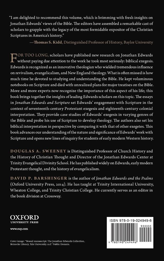 Weitere Ansicht: Jonathan Edwards and Scripture | Barshinger