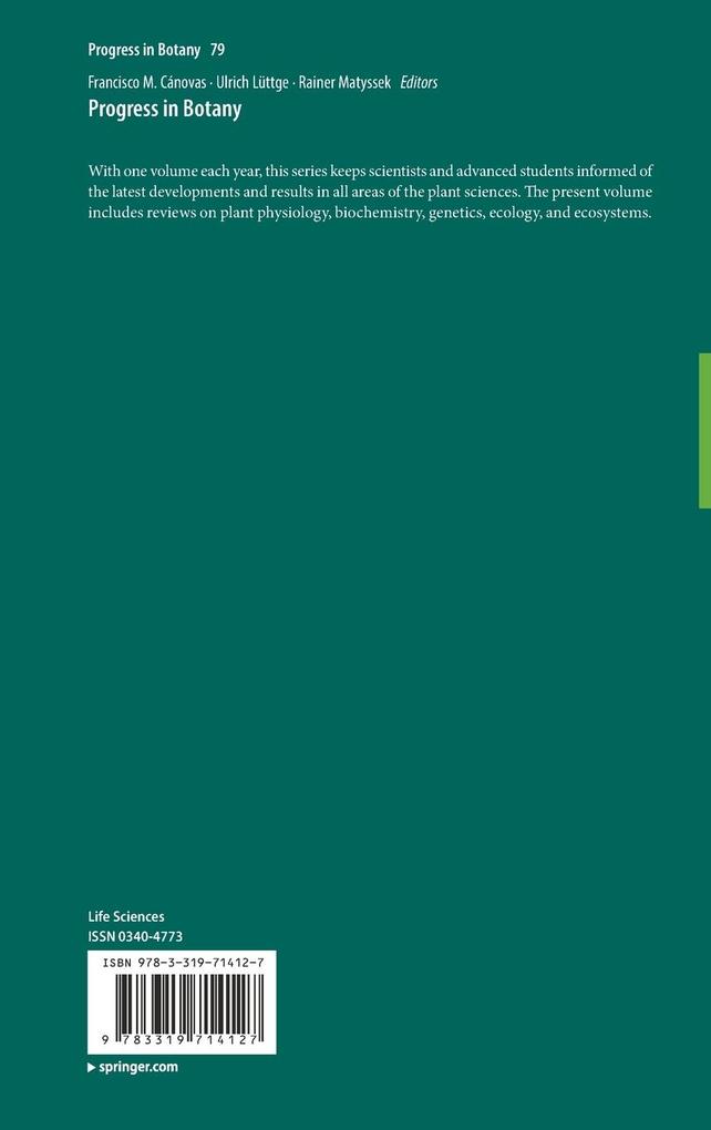 Weitere Ansicht: Progress in Botany Vol. 79