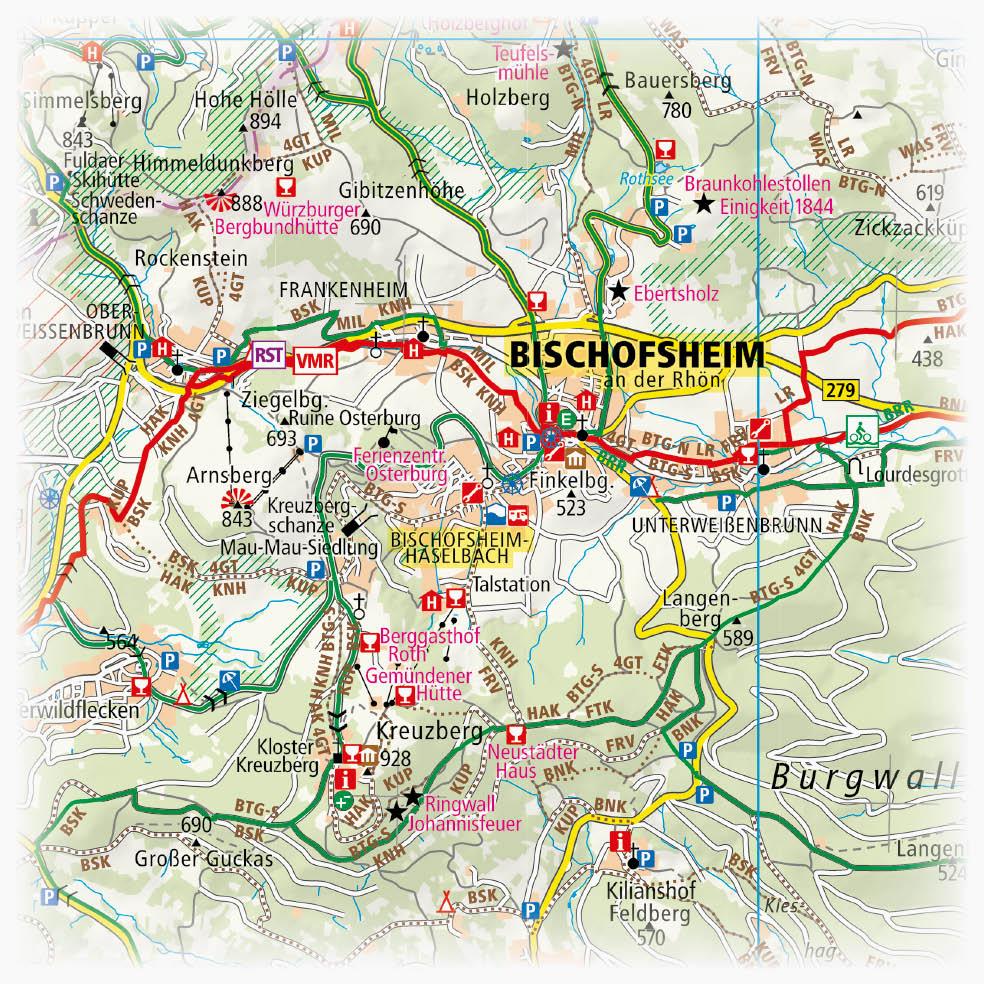 Weitere Ansicht: Rhön 1:100 000