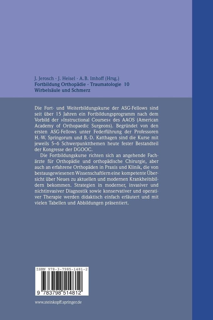 Weitere Ansicht: Wirbelsäule und Schmerz