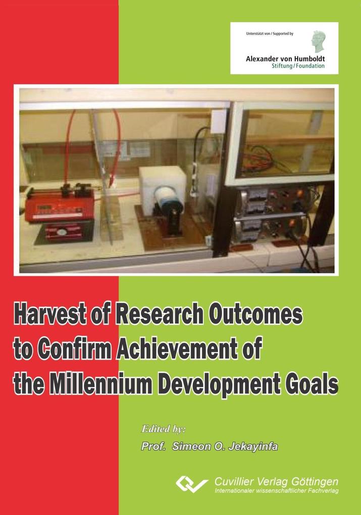 Produktbild: Harvest of research outcomes to confirm achievement of the millennium development goals | Simeon O. Jekayinfa