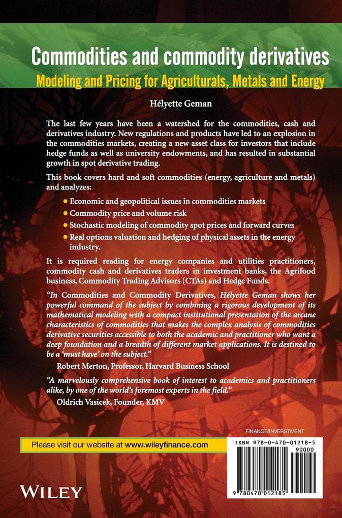 Weitere Ansicht: Commodities and Commodity Derivatives | Helyette Geman