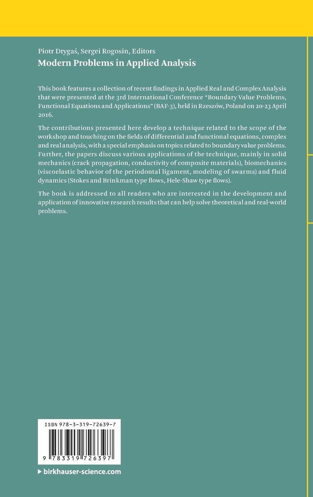 Weitere Ansicht: Modern Problems in Applied Analysis