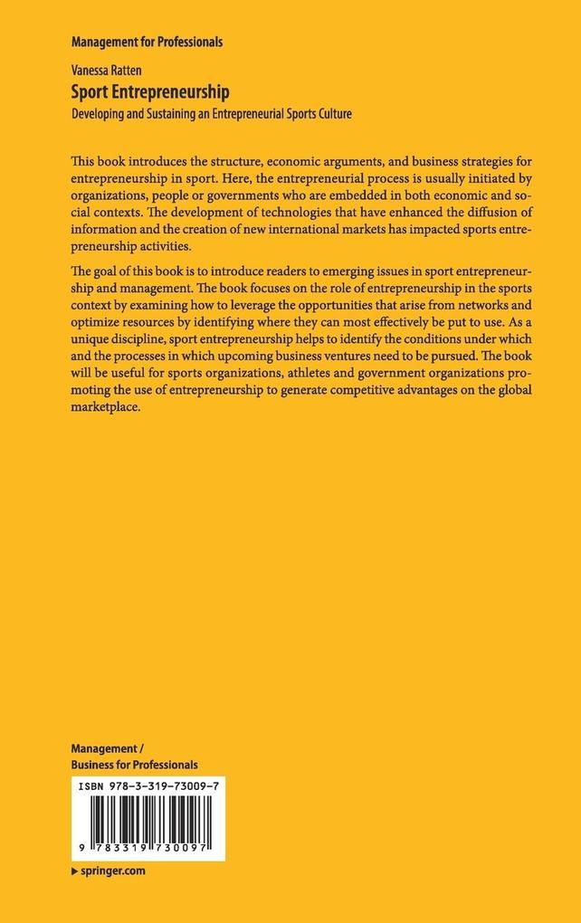 Weitere Ansicht: Sport Entrepreneurship | Vanessa Ratten