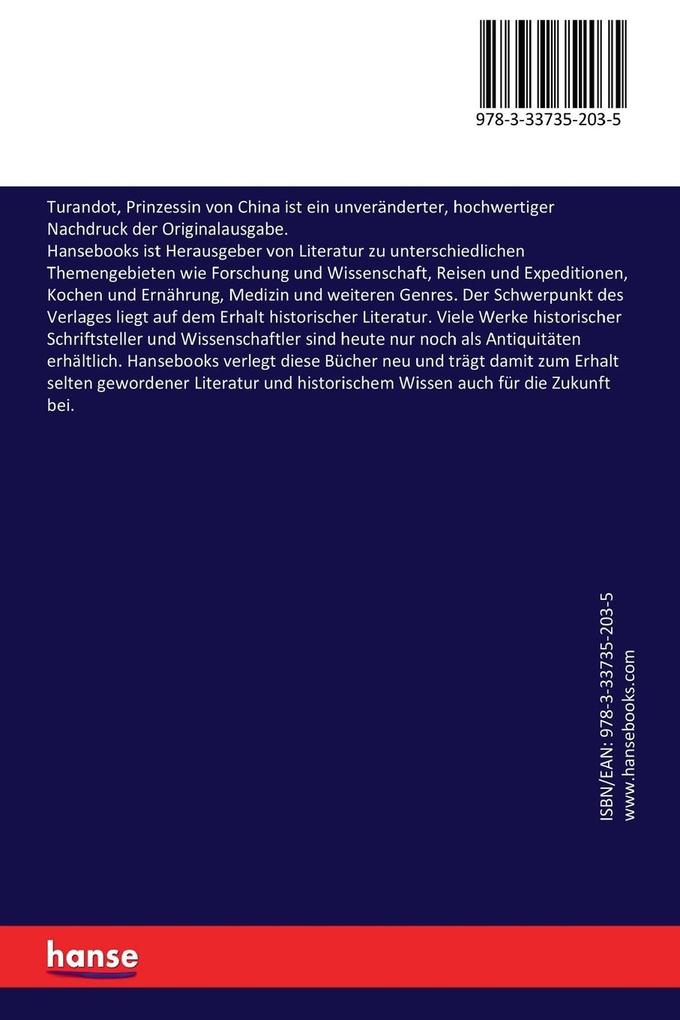 Weitere Ansicht: Turandot, Prinzessin von China | Friedrich Schiller