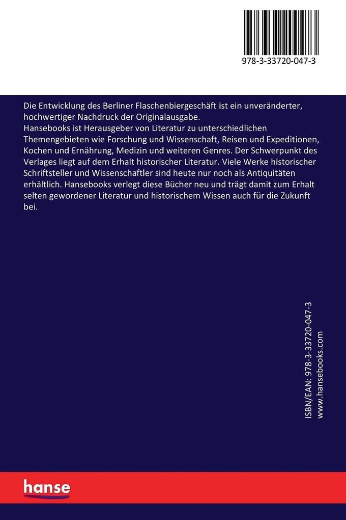 Weitere Ansicht: Die Entwicklung des Berliner Flaschenbiergeschäft | Gustav Stresemann