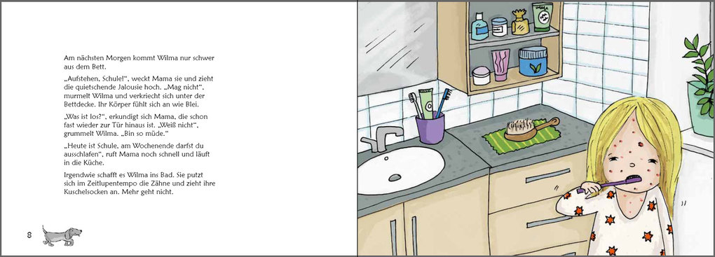 Weitere Ansicht: Wilma und die Windpocken - Das Bilder-Erzählbuch für Kinder, die Windpocken haben oder mehr darüber wissen wollen | Sigrun Eder, Caroline Oblasser, Evi Gasser