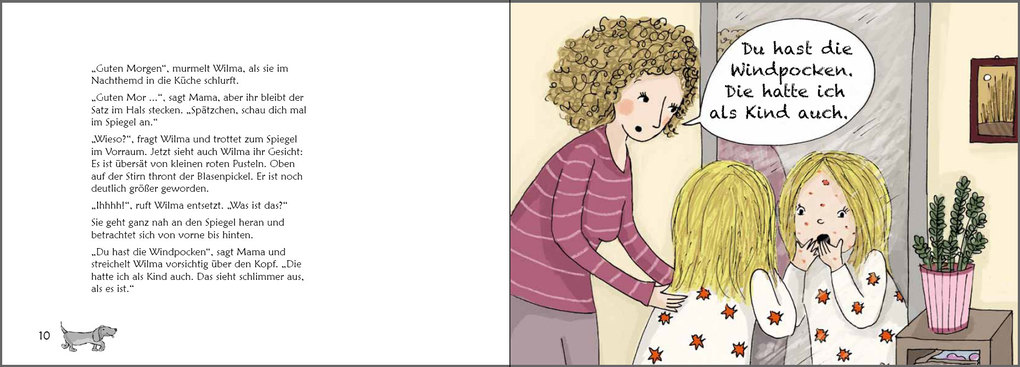 Weitere Ansicht: Wilma und die Windpocken - Das Bilder-Erzählbuch für Kinder, die Windpocken haben oder mehr darüber wissen wollen | Sigrun Eder, Caroline Oblasser, Evi Gasser