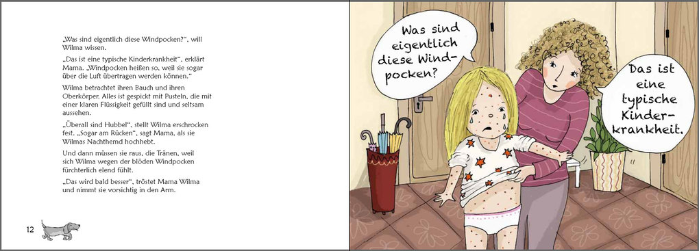 Weitere Ansicht: Wilma und die Windpocken - Das Bilder-Erzählbuch für Kinder, die Windpocken haben oder mehr darüber wissen wollen | Sigrun Eder, Caroline Oblasser, Evi Gasser