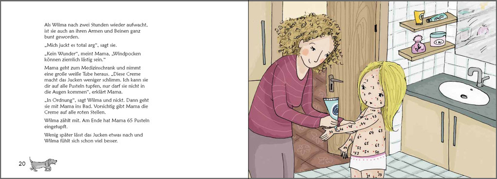 Weitere Ansicht: Wilma und die Windpocken - Das Bilder-Erzählbuch für Kinder, die Windpocken haben oder mehr darüber wissen wollen | Sigrun Eder, Caroline Oblasser, Evi Gasser
