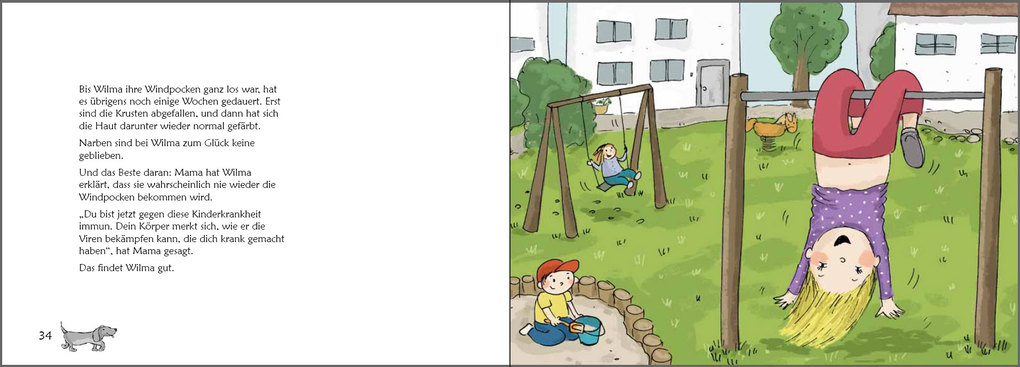 Weitere Ansicht: Wilma und die Windpocken - Das Bilder-Erzählbuch für Kinder, die Windpocken haben oder mehr darüber wissen wollen | Sigrun Eder, Caroline Oblasser, Evi Gasser