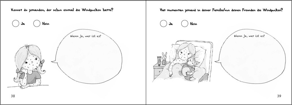 Weitere Ansicht: Wilma und die Windpocken - Das Bilder-Erzählbuch für Kinder, die Windpocken haben oder mehr darüber wissen wollen | Sigrun Eder, Caroline Oblasser, Evi Gasser