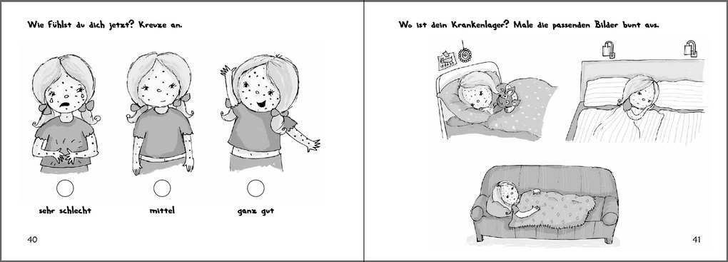 Weitere Ansicht: Wilma und die Windpocken - Das Bilder-Erzählbuch für Kinder, die Windpocken haben oder mehr darüber wissen wollen | Sigrun Eder, Caroline Oblasser, Evi Gasser
