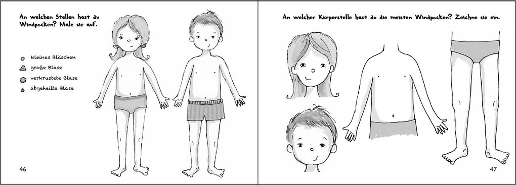 Weitere Ansicht: Wilma und die Windpocken - Das Bilder-Erzählbuch für Kinder, die Windpocken haben oder mehr darüber wissen wollen | Sigrun Eder, Caroline Oblasser, Evi Gasser