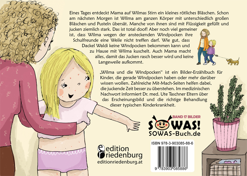 Weitere Ansicht: Wilma und die Windpocken - Das Bilder-Erzählbuch für Kinder, die Windpocken haben oder mehr darüber wissen wollen | Sigrun Eder, Caroline Oblasser, Evi Gasser