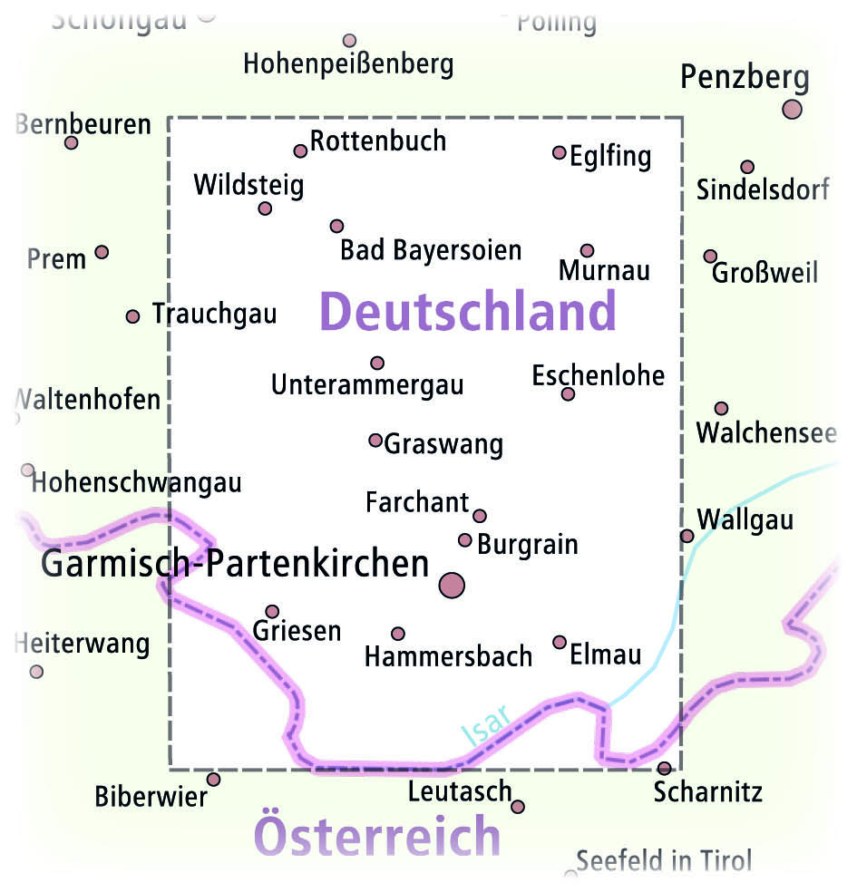 Weitere Ansicht: Ammergau, Garmisch-Partenkirchen, Staffelsee 1:35 000