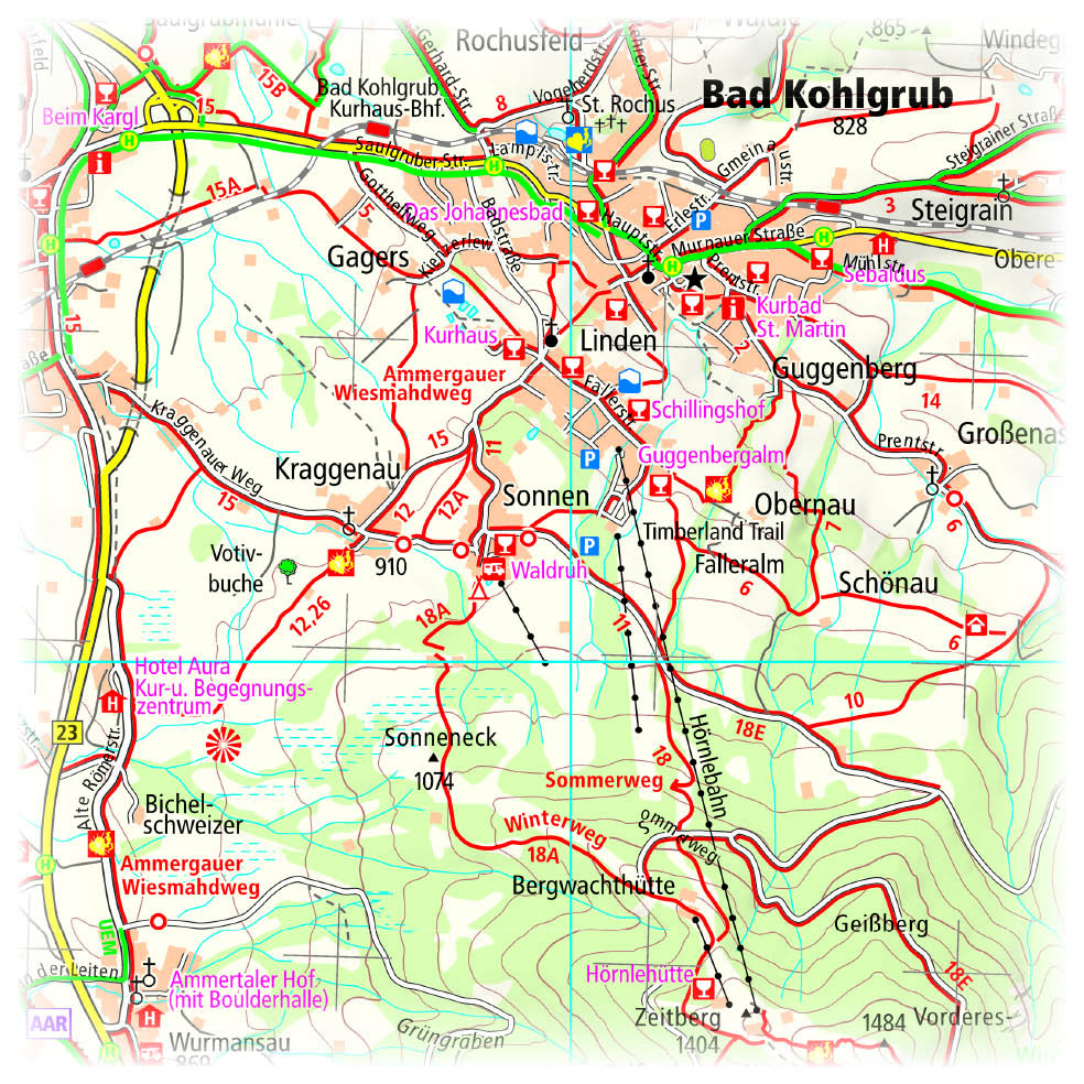 Weitere Ansicht: Ammergau, Garmisch-Partenkirchen, Staffelsee 1:35 000
