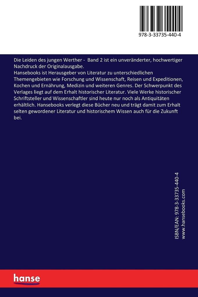 Weitere Ansicht: Die Leiden des jungen Werther | Johann Wolfgang von Goethe