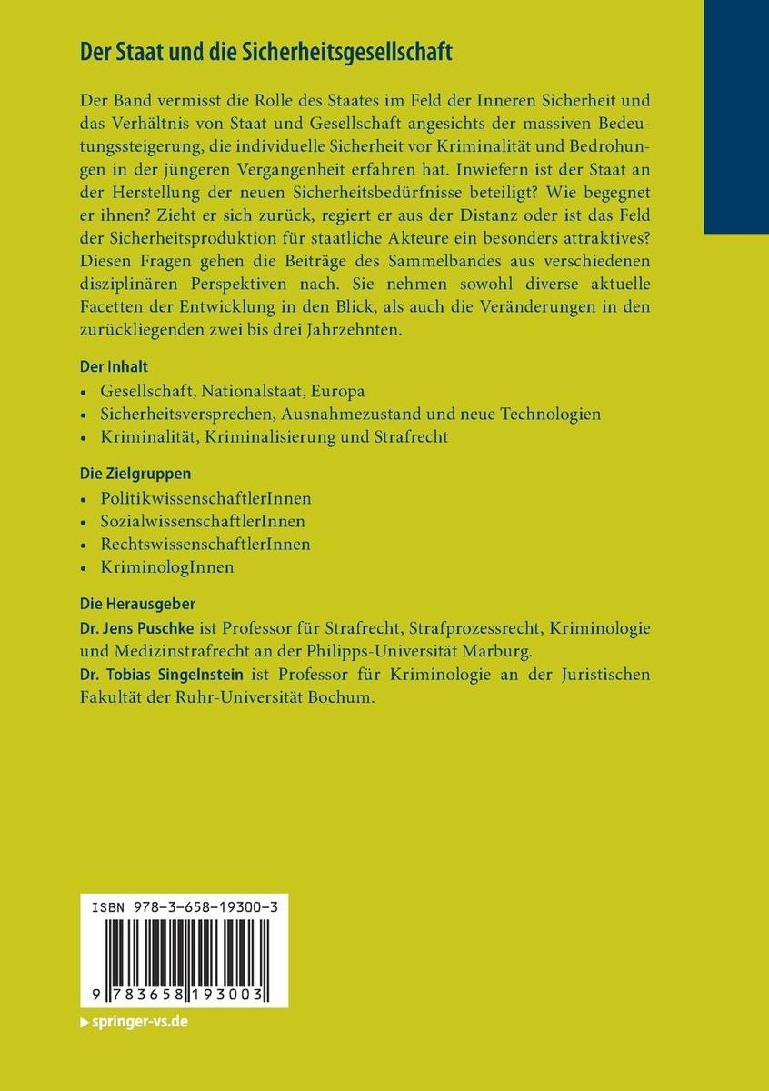 Weitere Ansicht: Der Staat und die Sicherheitsgesellschaft