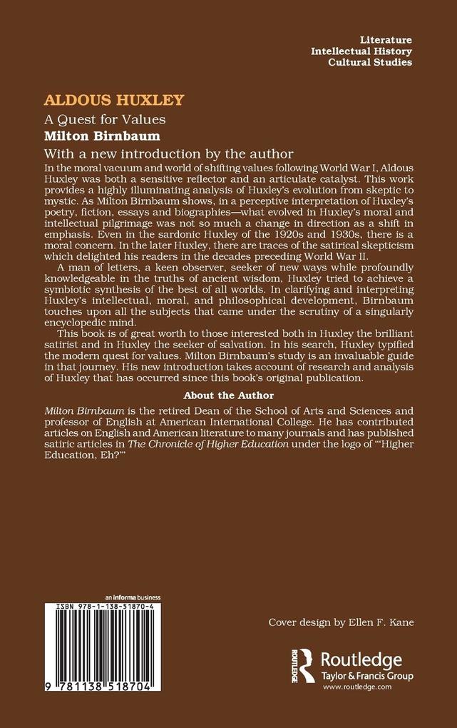 Weitere Ansicht: Aldous Huxley | Milton Birnbaum