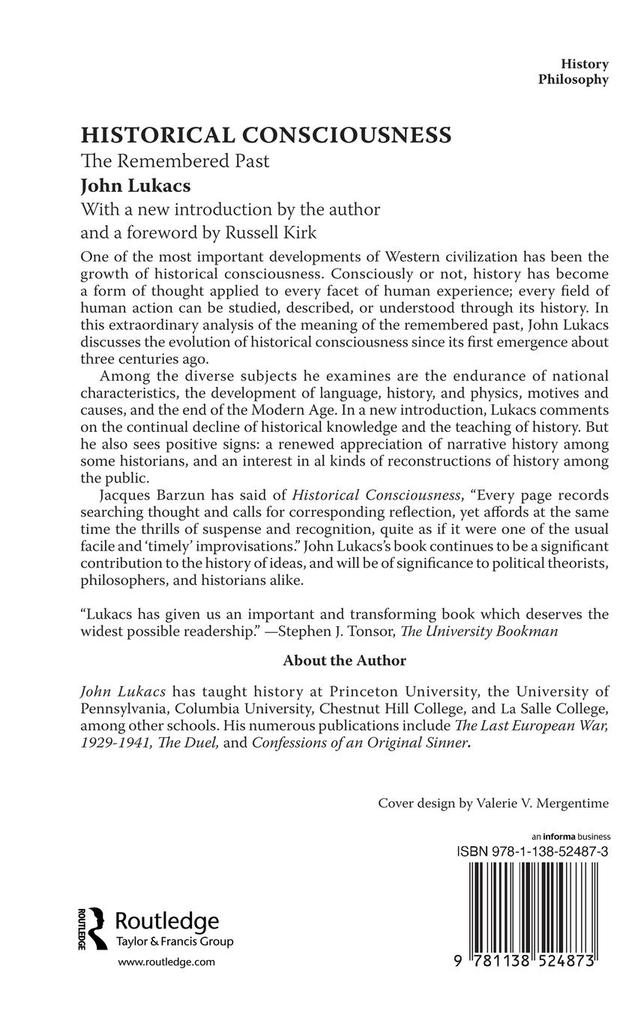 Weitere Ansicht: Historical Consciousness | John Lukacs