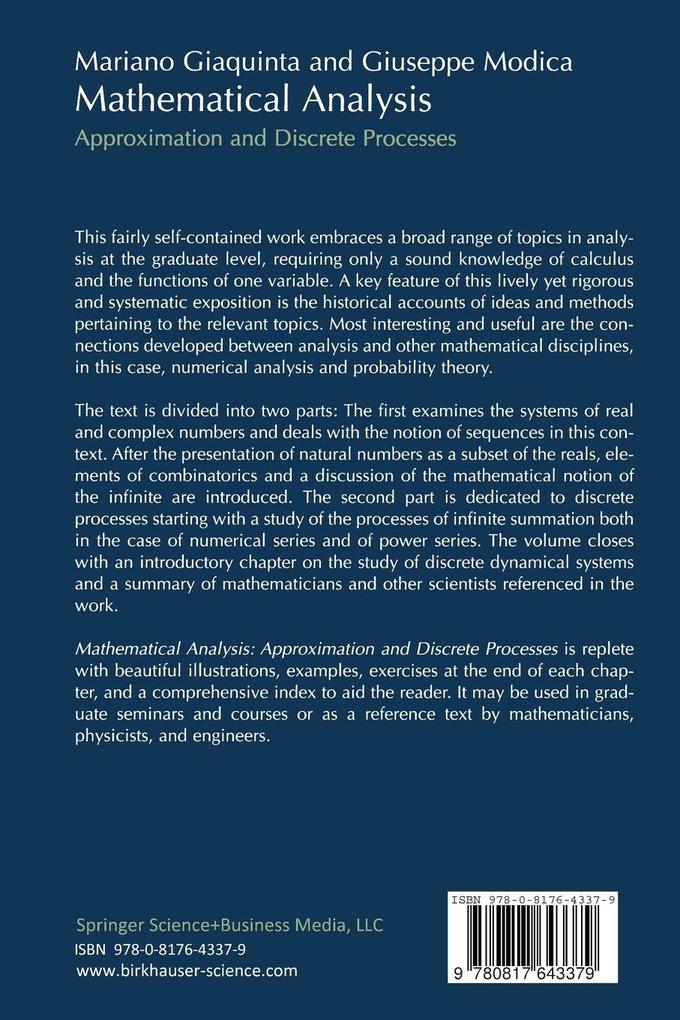 Weitere Ansicht: Mathematical Analysis | Mariano Giaquinta, Giuseppe Modica