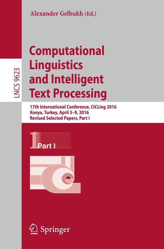 Produktbild: Computational Linguistics and Intelligent Text Processing