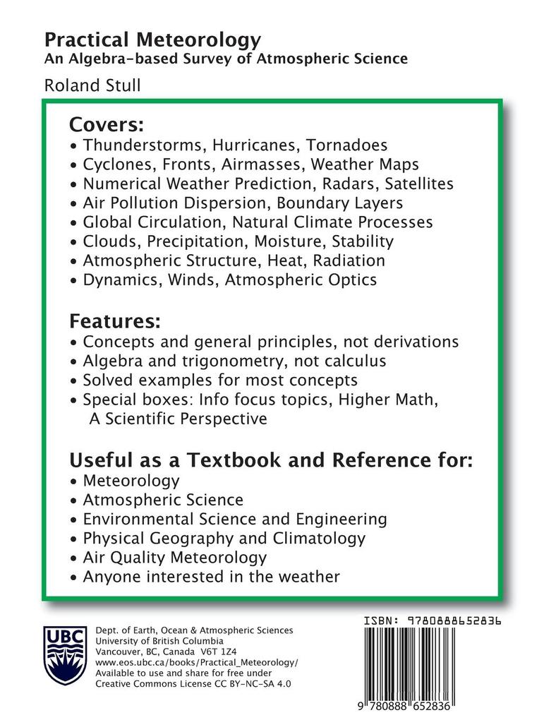 Weitere Ansicht: Practical Meteorology | Roland Stull