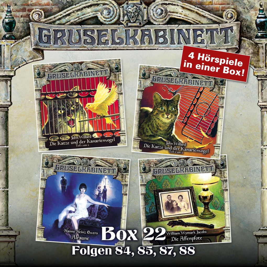 Produktbild: Gruselkabinett - Folgen 84, 85, 87, 88 | William Wymark Jacobs, Hanns Heinz Ewers, John Willard