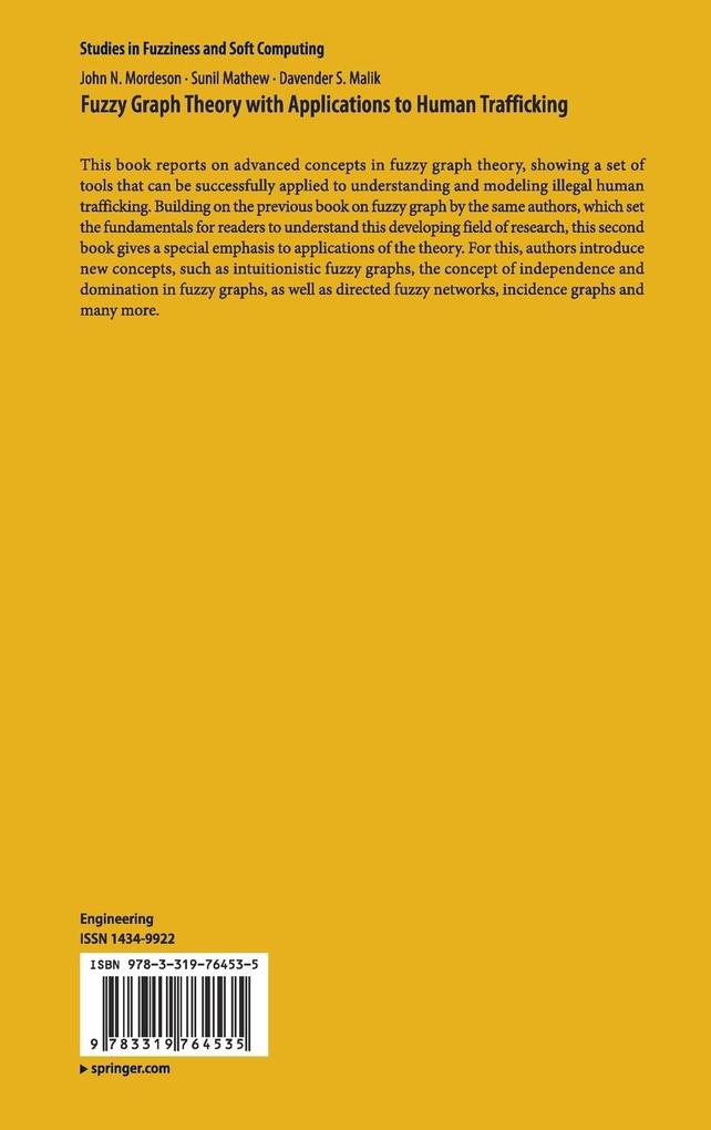 Weitere Ansicht: Fuzzy Graph Theory with Applications to Human Trafficking | John N. Mordeson, Sunil Mathew, Davender S. Malik