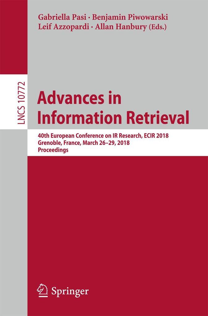 Produktbild: Advances in Information Retrieval