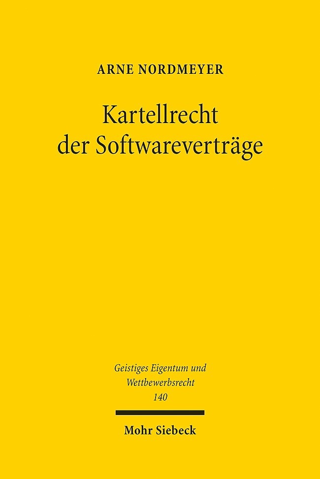 Produktbild: Kartellrecht der Softwareverträge | Arne Nordmeyer