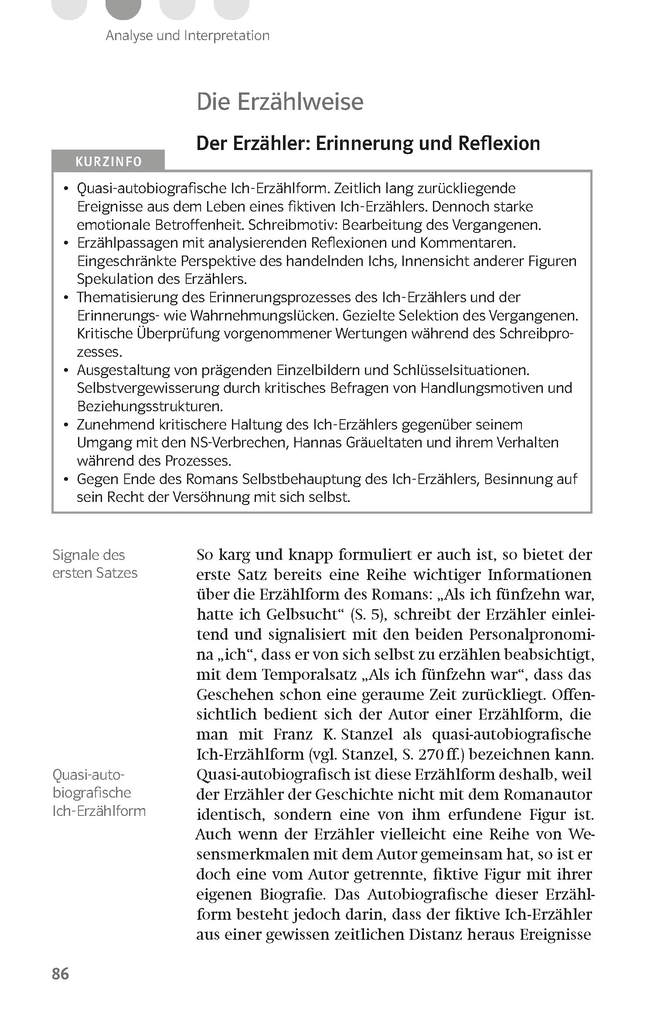 Weitere Ansicht: Lektürehilfen Bernhard Schlink "Der Vorleser" | Hanns-Peter Reisner