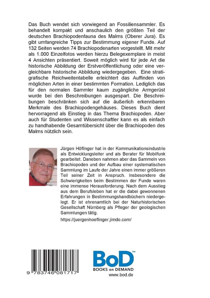 Weitere Ansicht: Die Brachiopoden des deutschen Malm | Jürgen Höflinger