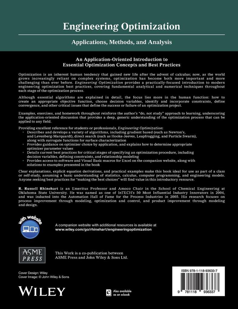 Weitere Ansicht: Engineering Optimization | R. Russell Rhinehart