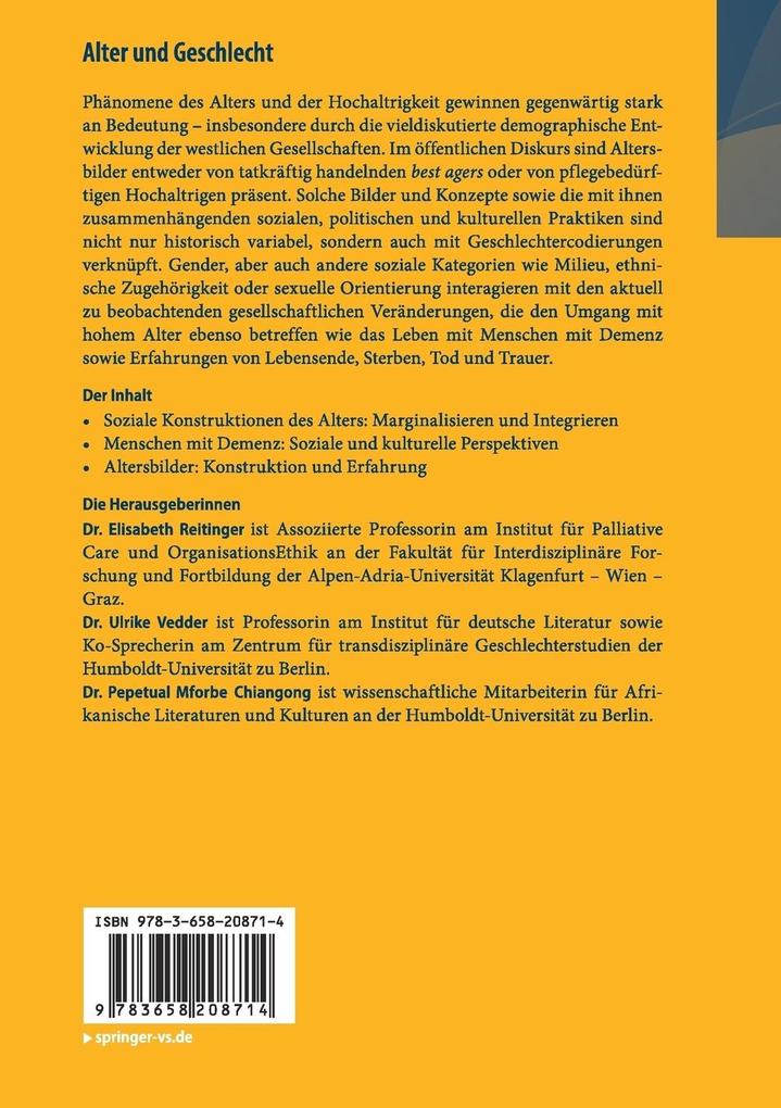 Weitere Ansicht: Alter und Geschlecht