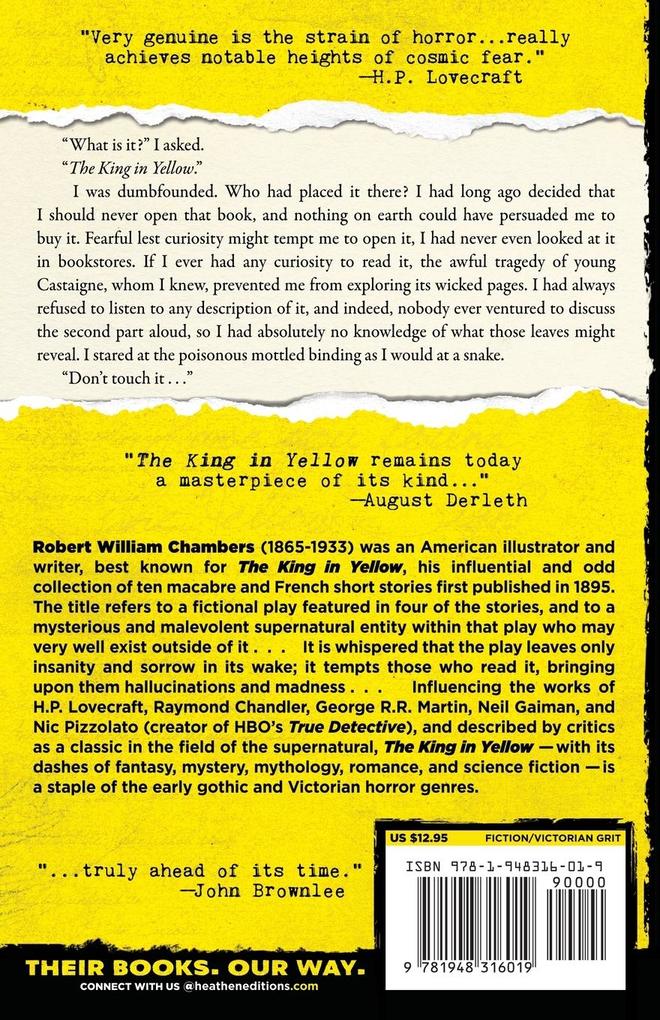 Weitere Ansicht: The King in Yellow (Heathen Edition) | Robert W. Chambers