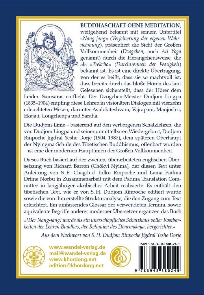 Weitere Ansicht: Buddhaschaft ohne Meditation | Dudjom Lingpa, Jigdral Yeshe Dorje, Dudjom Rinpoche, Christian Paar