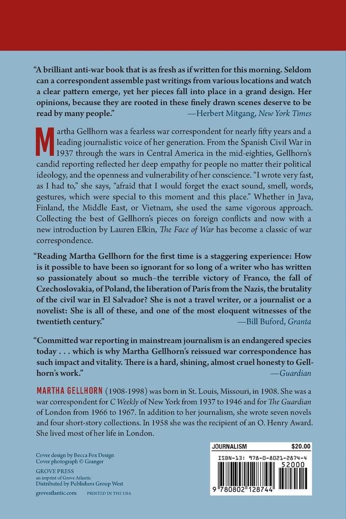 Weitere Ansicht: The Face of War | Martha Gellhorn