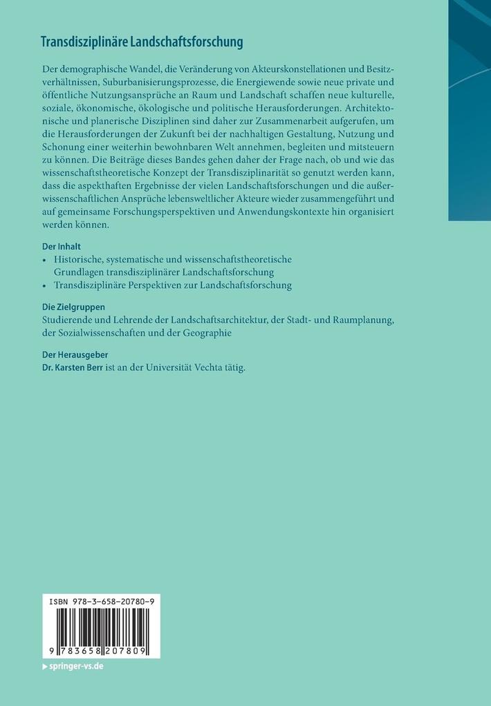 Weitere Ansicht: Transdisziplinäre Landschaftsforschung