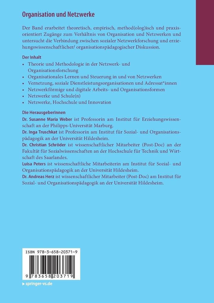 Weitere Ansicht: Organisation und Netzwerke