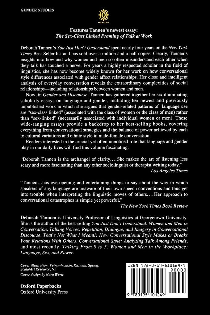 Weitere Ansicht: Gender and Discourse | Deborah Tannen