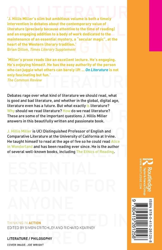 Weitere Ansicht: On Literature | J. Hillis Miller