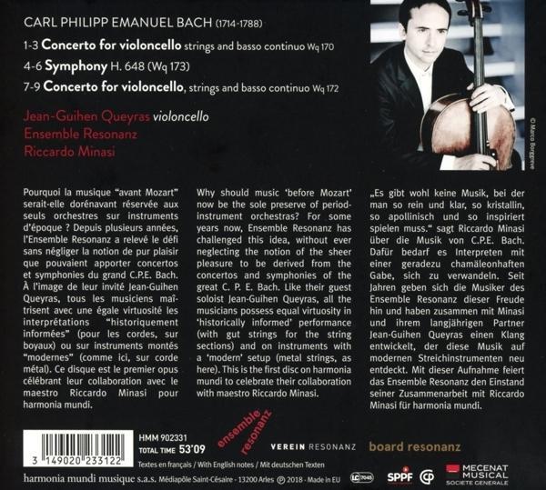 Weitere Ansicht: Cello Concertos | Carl Philipp Emanuel Bach