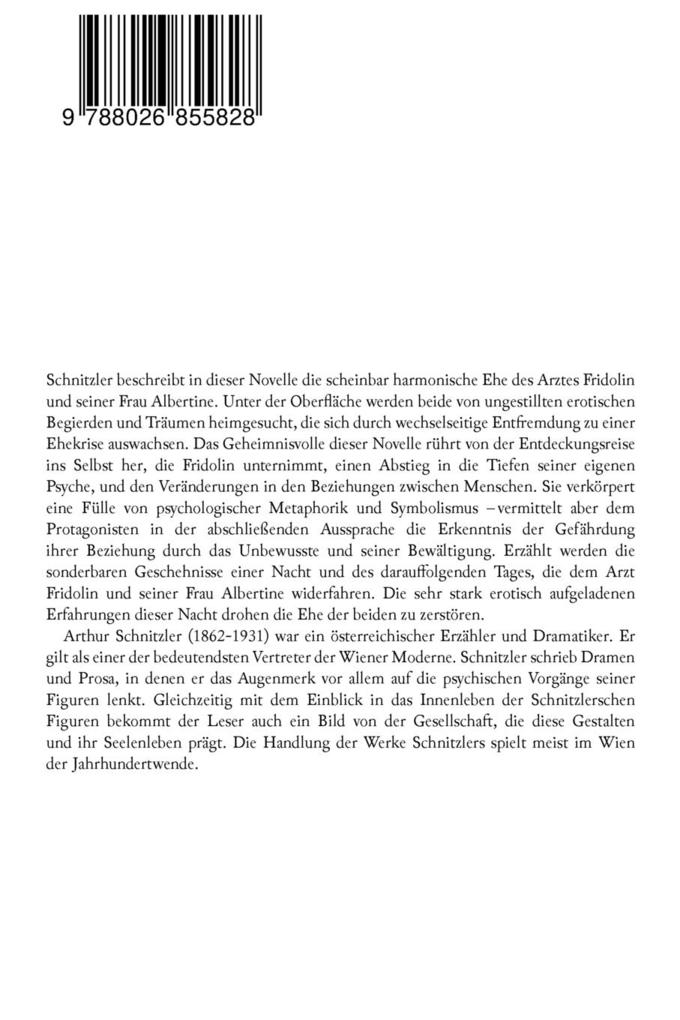Weitere Ansicht: Traumnovelle (Ein Erotik Klassiker) | Arthur Schnitzler