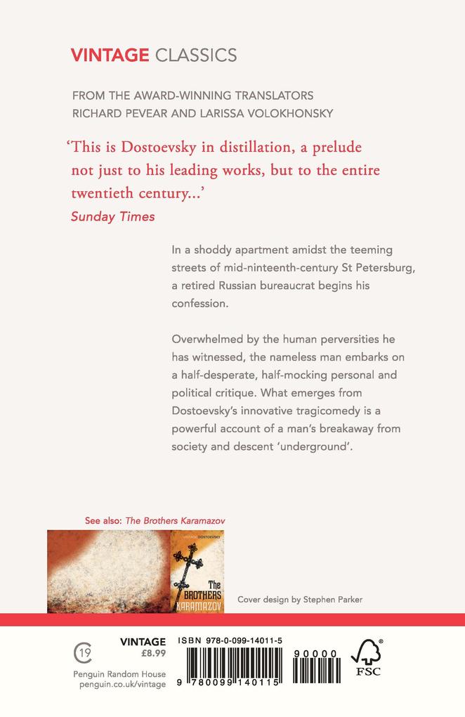 Weitere Ansicht: Notes From Underground | Fyodor Dostoevsky